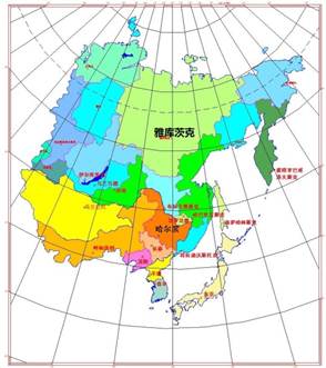 说明: f:13国际河流研究俄远东相关地图�2东北亚-雅库茨克.jpg图片
